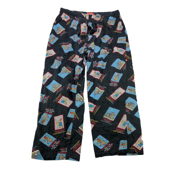 Jeff Foxworthy Sleep Pants Lounge Pants Size L Black Graphic Logo - Picture 1 of 11